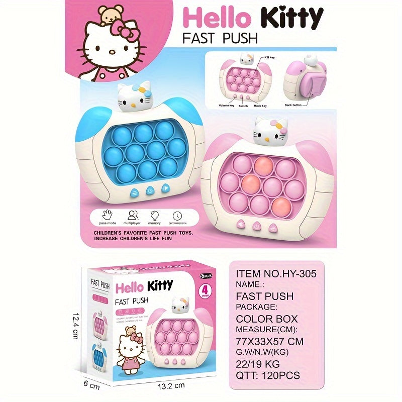 Sanrio Hello Kitty Speed Pushing Game For Kids Adult Pop Light Up It Game Fidget Toy Handheld Game
