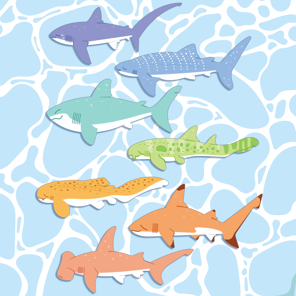 Shark Acrylic Charms