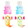 FRSHALOUIS 4pcs Squishy Fidget Stress Balls - Axolotl Rabbit Sensory Toys For Kids And Adults