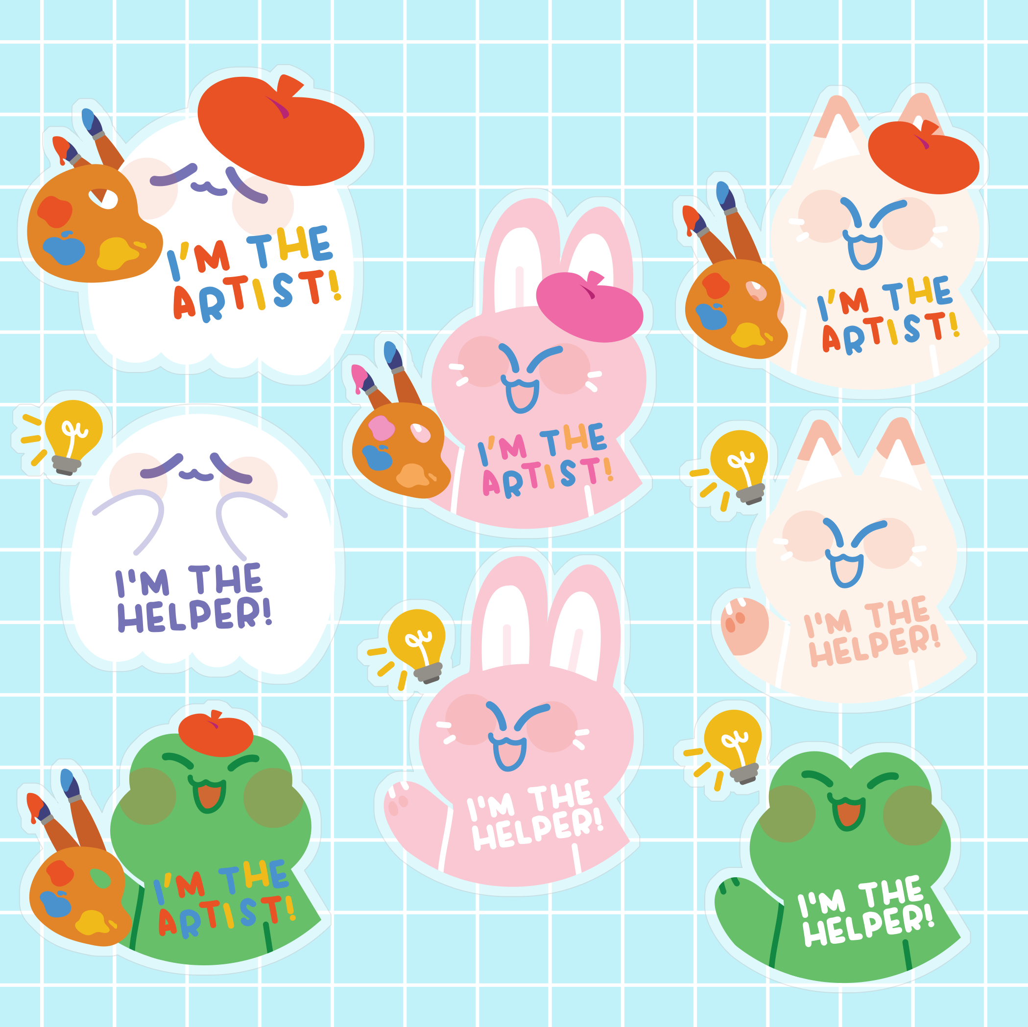 [CLEARANCE] Artist and Helper Acrylic Pins